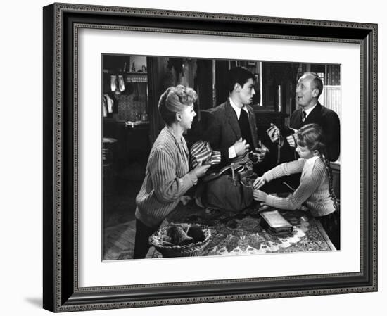 Le chemin des ecoliers by Michel Boisrond with Paulette Dubost, Alain Delon and Andre Bourvil, 1959-null-Framed Photo
