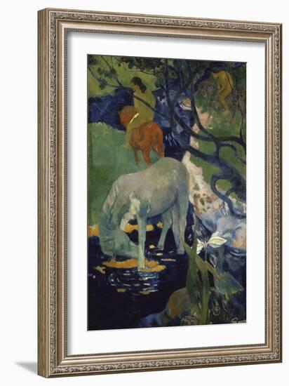 Le Cheval Blanc-Paul Gauguin-Framed Giclee Print