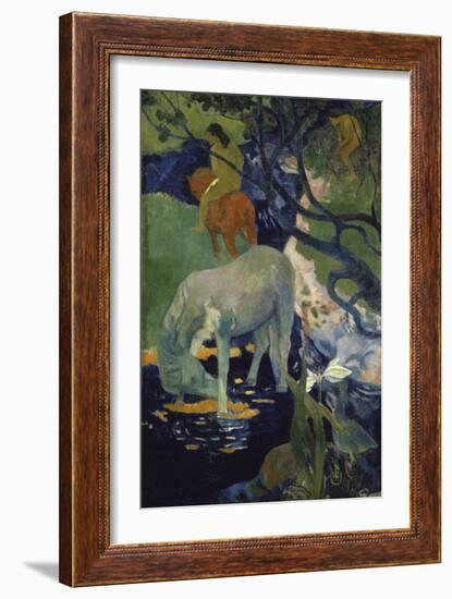 Le Cheval Blanc-Paul Gauguin-Framed Giclee Print