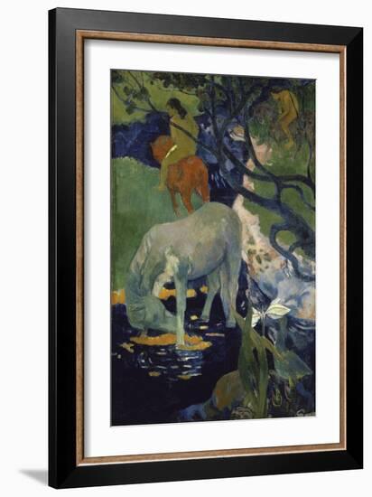 Le Cheval Blanc-Paul Gauguin-Framed Giclee Print