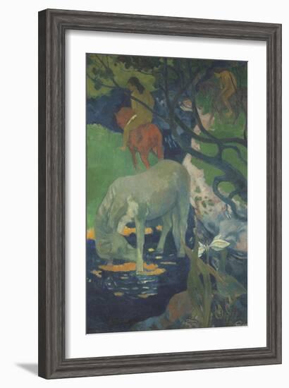 Le Cheval blanc-Paul Gauguin-Framed Giclee Print