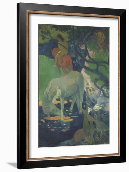 Le Cheval blanc-Paul Gauguin-Framed Giclee Print