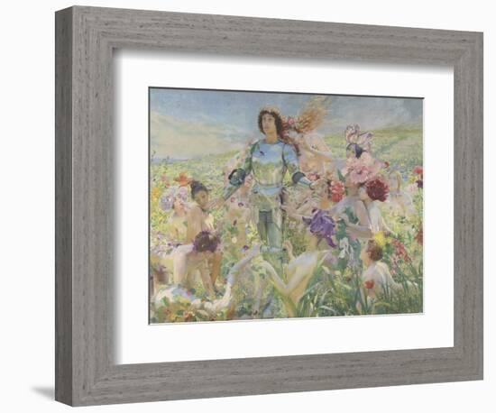 Le chevalier aux fleurs (tiré de Wagner, Parsifal)-Georges Antoine Rochegrosse-Framed Giclee Print