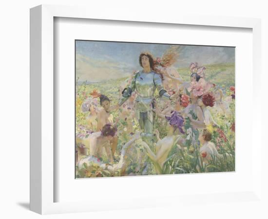 Le chevalier aux fleurs (tiré de Wagner, Parsifal)-Georges Antoine Rochegrosse-Framed Giclee Print