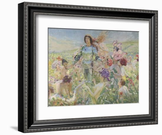 Le chevalier aux fleurs (tiré de Wagner, Parsifal)-Georges Antoine Rochegrosse-Framed Giclee Print