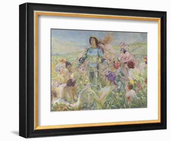 Le chevalier aux fleurs (tiré de Wagner, Parsifal)-Georges Antoine Rochegrosse-Framed Giclee Print