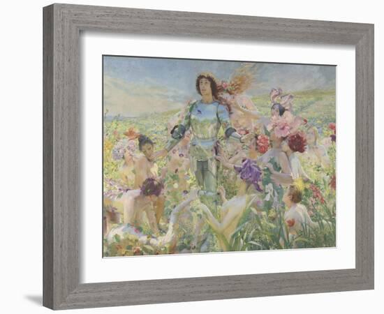 Le chevalier aux fleurs (tiré de Wagner, Parsifal)-Georges Antoine Rochegrosse-Framed Giclee Print