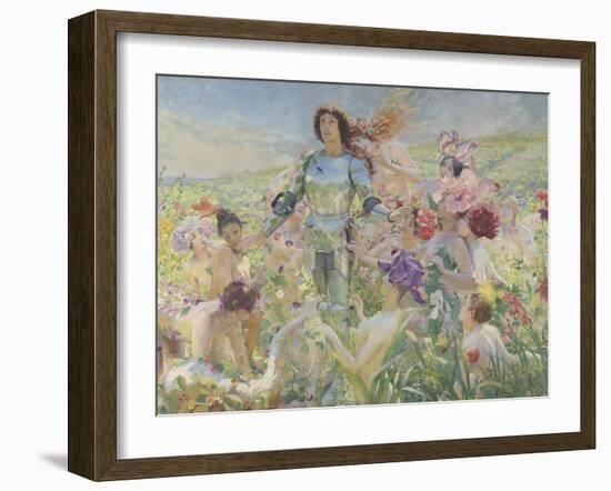 Le chevalier aux fleurs (tiré de Wagner, Parsifal)-Georges Antoine Rochegrosse-Framed Giclee Print