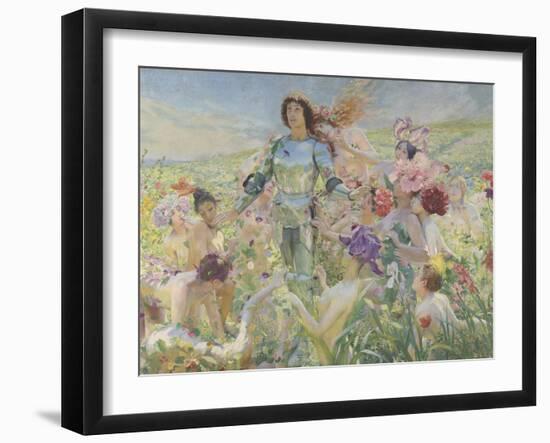 Le chevalier aux fleurs (tiré de Wagner, Parsifal)-Georges Antoine Rochegrosse-Framed Giclee Print