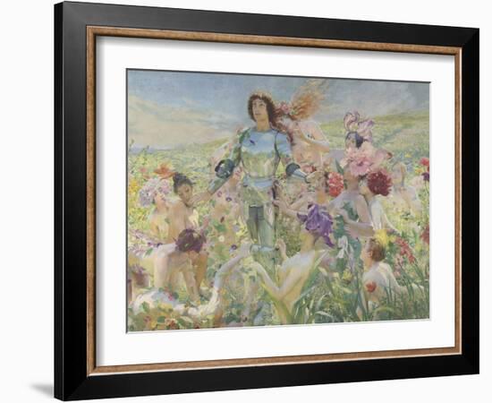 Le chevalier aux fleurs (tiré de Wagner, Parsifal)-Georges Antoine Rochegrosse-Framed Giclee Print