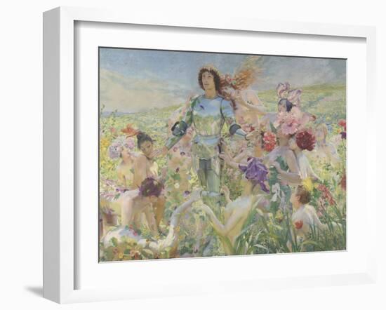 Le chevalier aux fleurs (tiré de Wagner, Parsifal)-Georges Antoine Rochegrosse-Framed Giclee Print