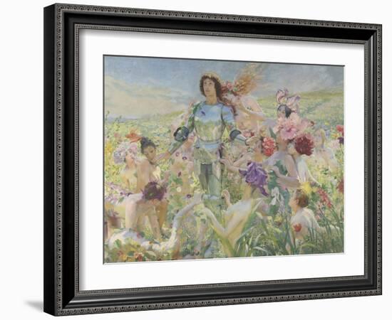 Le chevalier aux fleurs (tiré de Wagner, Parsifal)-Georges Antoine Rochegrosse-Framed Giclee Print