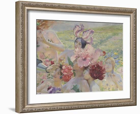 Le chevalier aux fleurs (tiré de Wagner, Parsifal)-Georges Antoine Rochegrosse-Framed Giclee Print