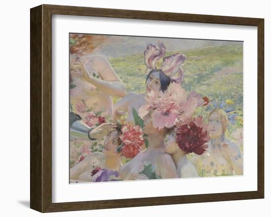 Le chevalier aux fleurs (tiré de Wagner, Parsifal)-Georges Antoine Rochegrosse-Framed Giclee Print