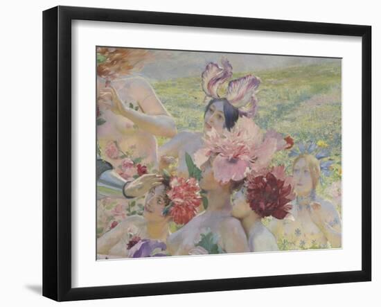 Le chevalier aux fleurs (tiré de Wagner, Parsifal)-Georges Antoine Rochegrosse-Framed Giclee Print