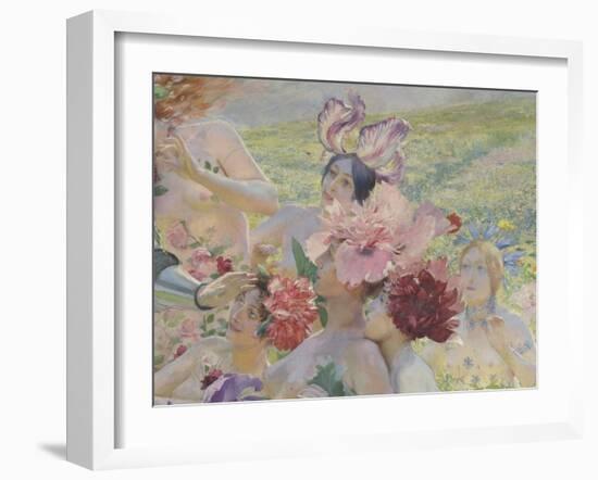 Le chevalier aux fleurs (tiré de Wagner, Parsifal)-Georges Antoine Rochegrosse-Framed Giclee Print