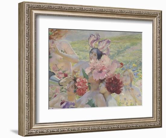 Le chevalier aux fleurs (tiré de Wagner, Parsifal)-Georges Antoine Rochegrosse-Framed Giclee Print