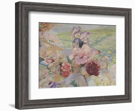 Le chevalier aux fleurs (tiré de Wagner, Parsifal)-Georges Antoine Rochegrosse-Framed Giclee Print