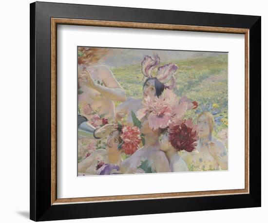 Le chevalier aux fleurs (tiré de Wagner, Parsifal)-Georges Antoine Rochegrosse-Framed Giclee Print