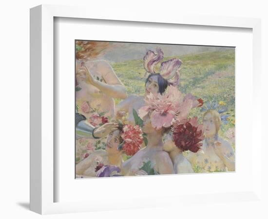 Le chevalier aux fleurs (tiré de Wagner, Parsifal)-Georges Antoine Rochegrosse-Framed Giclee Print