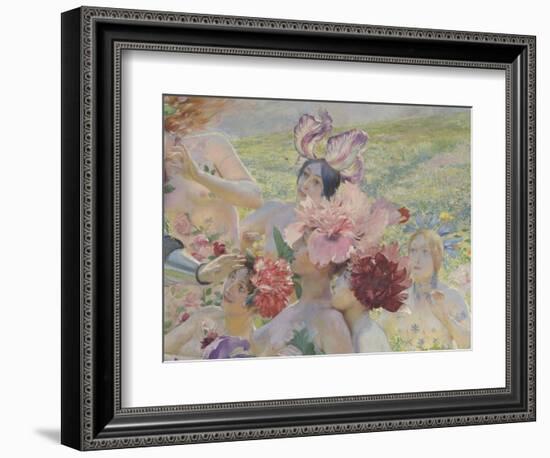 Le chevalier aux fleurs (tiré de Wagner, Parsifal)-Georges Antoine Rochegrosse-Framed Giclee Print