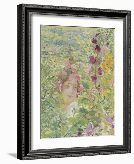 Le chevalier aux fleurs (tiré de Wagner, Parsifal)-Georges Antoine Rochegrosse-Framed Giclee Print