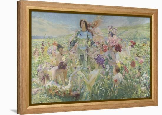 Le chevalier aux fleurs (tiré de Wagner, Parsifal)-Georges Antoine Rochegrosse-Framed Premier Image Canvas