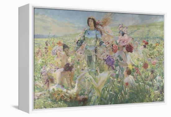 Le chevalier aux fleurs (tiré de Wagner, Parsifal)-Georges Antoine Rochegrosse-Framed Premier Image Canvas