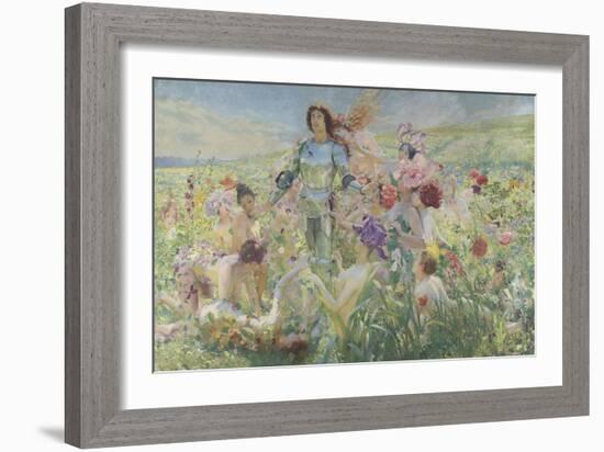 Le chevalier aux fleurs (tiré de Wagner, Parsifal)-Georges Antoine Rochegrosse-Framed Giclee Print