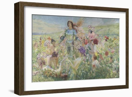 Le chevalier aux fleurs (tiré de Wagner, Parsifal)-Georges Antoine Rochegrosse-Framed Giclee Print