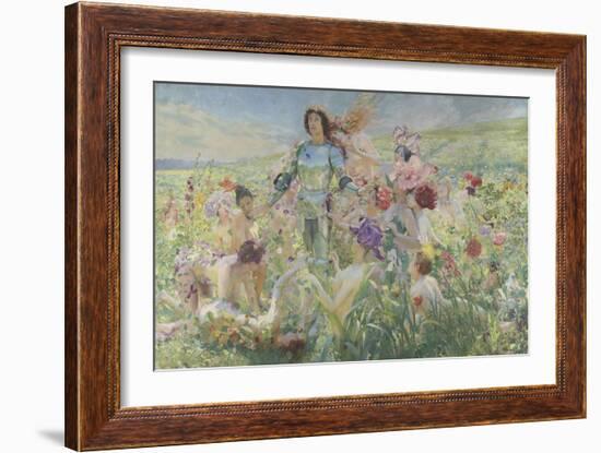 Le chevalier aux fleurs (tiré de Wagner, Parsifal)-Georges Antoine Rochegrosse-Framed Giclee Print