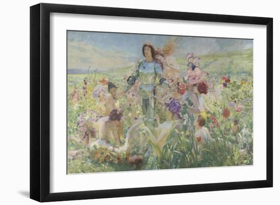 Le chevalier aux fleurs (tiré de Wagner, Parsifal)-Georges Antoine Rochegrosse-Framed Giclee Print