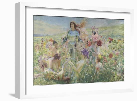 Le chevalier aux fleurs (tiré de Wagner, Parsifal)-Georges Antoine Rochegrosse-Framed Giclee Print