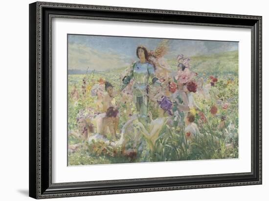 Le chevalier aux fleurs (tiré de Wagner, Parsifal)-Georges Antoine Rochegrosse-Framed Giclee Print