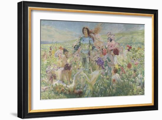 Le chevalier aux fleurs (tiré de Wagner, Parsifal)-Georges Antoine Rochegrosse-Framed Giclee Print