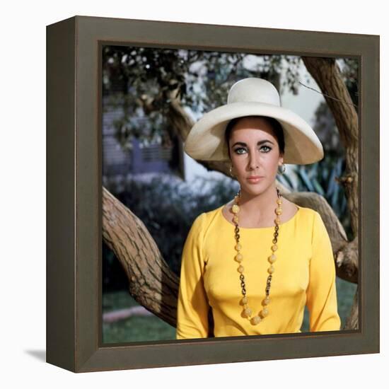 Le Chevalier des Sables THE SANDPIPER by Vincente Minnelli with Elizabeth Taylor, 1965 (photo)-null-Framed Stretched Canvas