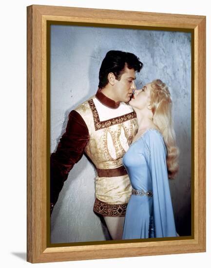 Le Chevalier du Roi BLACK SHIELD OF FALWORTH Rudolph Mate with Tony Curtis and Janet Leigh, 1954 (p-null-Framed Stretched Canvas