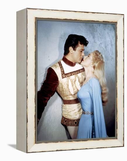 Le Chevalier du Roi BLACK SHIELD OF FALWORTH Rudolph Mate with Tony Curtis and Janet Leigh, 1954 (p-null-Framed Stretched Canvas