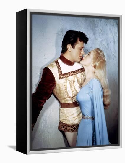 Le Chevalier du Roi BLACK SHIELD OF FALWORTH Rudolph Mate with Tony Curtis and Janet Leigh, 1954 (p-null-Framed Stretched Canvas