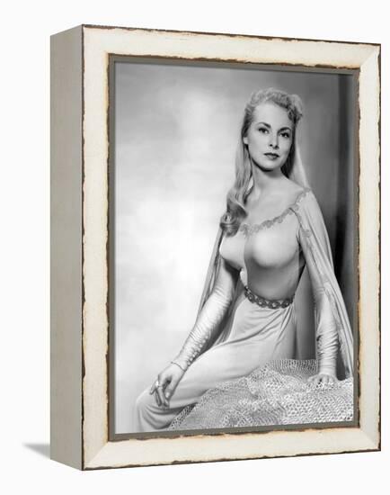 Le chevalier du roi ( The Black Shield of Falworth ) by RudolphMate with Janet Leigh, 1954 (photo)-null-Framed Stretched Canvas