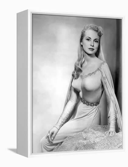 Le chevalier du roi ( The Black Shield of Falworth ) by RudolphMate with Janet Leigh, 1954 (photo)-null-Framed Stretched Canvas