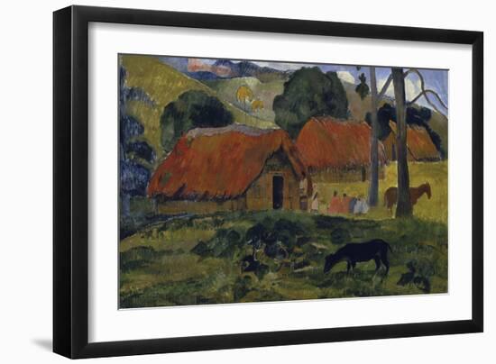 Le Chien Devant La Hutte-Paul Gauguin-Framed Giclee Print