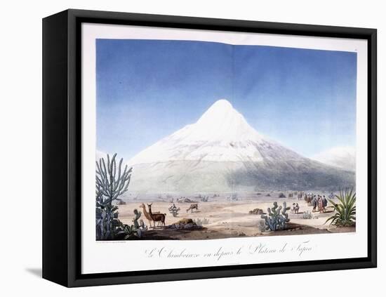 Le Chimborazo Vu Depuis Le Plateau De Tapia, 1810-1814-Friedrich Alexander-Framed Premier Image Canvas