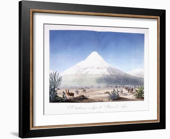 Le Chimborazo Vu Depuis Le Plateau De Tapia, 1810-1814-Friedrich Alexander-Framed Giclee Print