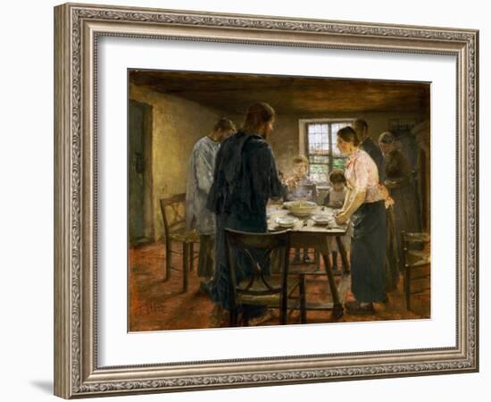 Le Christ chez les paysans-Christ in a farmers home-Fritz von Uhde-Framed Giclee Print