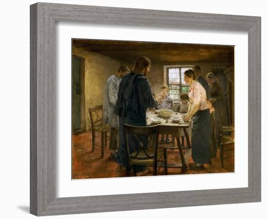 Le Christ chez les paysans-Christ in a farmers home-Fritz von Uhde-Framed Giclee Print