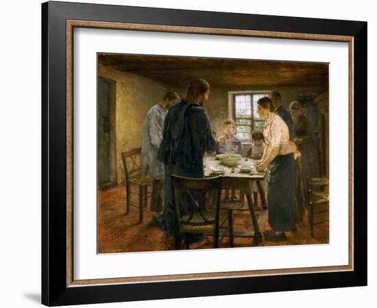 Le Christ chez les paysans-Christ in a farmers home-Fritz von Uhde-Framed Giclee Print