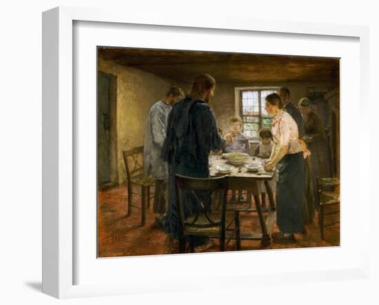 Le Christ chez les paysans-Christ in a farmers home-Fritz von Uhde-Framed Giclee Print