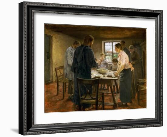 Le Christ chez les paysans-Christ in a farmers home-Fritz von Uhde-Framed Giclee Print