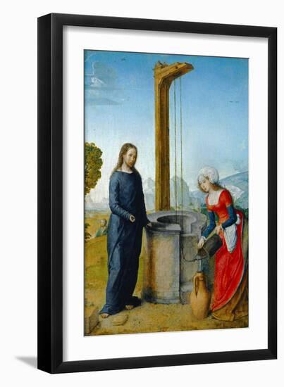 Le Christ et la Samaritaine-Juan de Flandes-Framed Premium Giclee Print